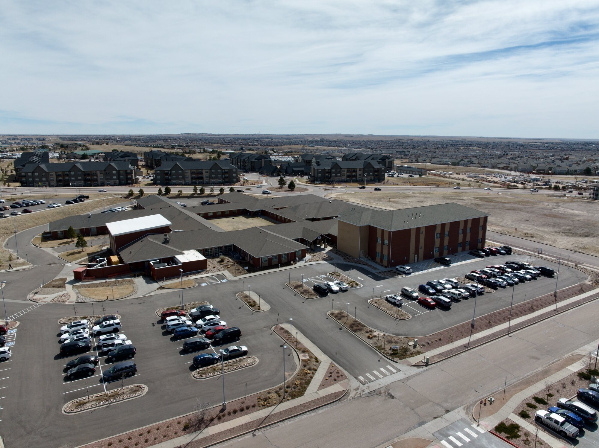 Multifamily residential community with neighbourhood context, Colorado Springs